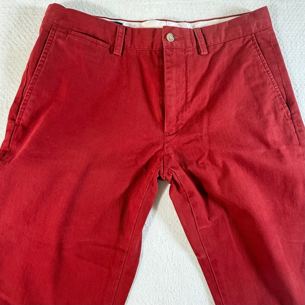 Polo Ralph Lauren Chino Pants Mens 32x34 Slim Fit Cotton Twill Red